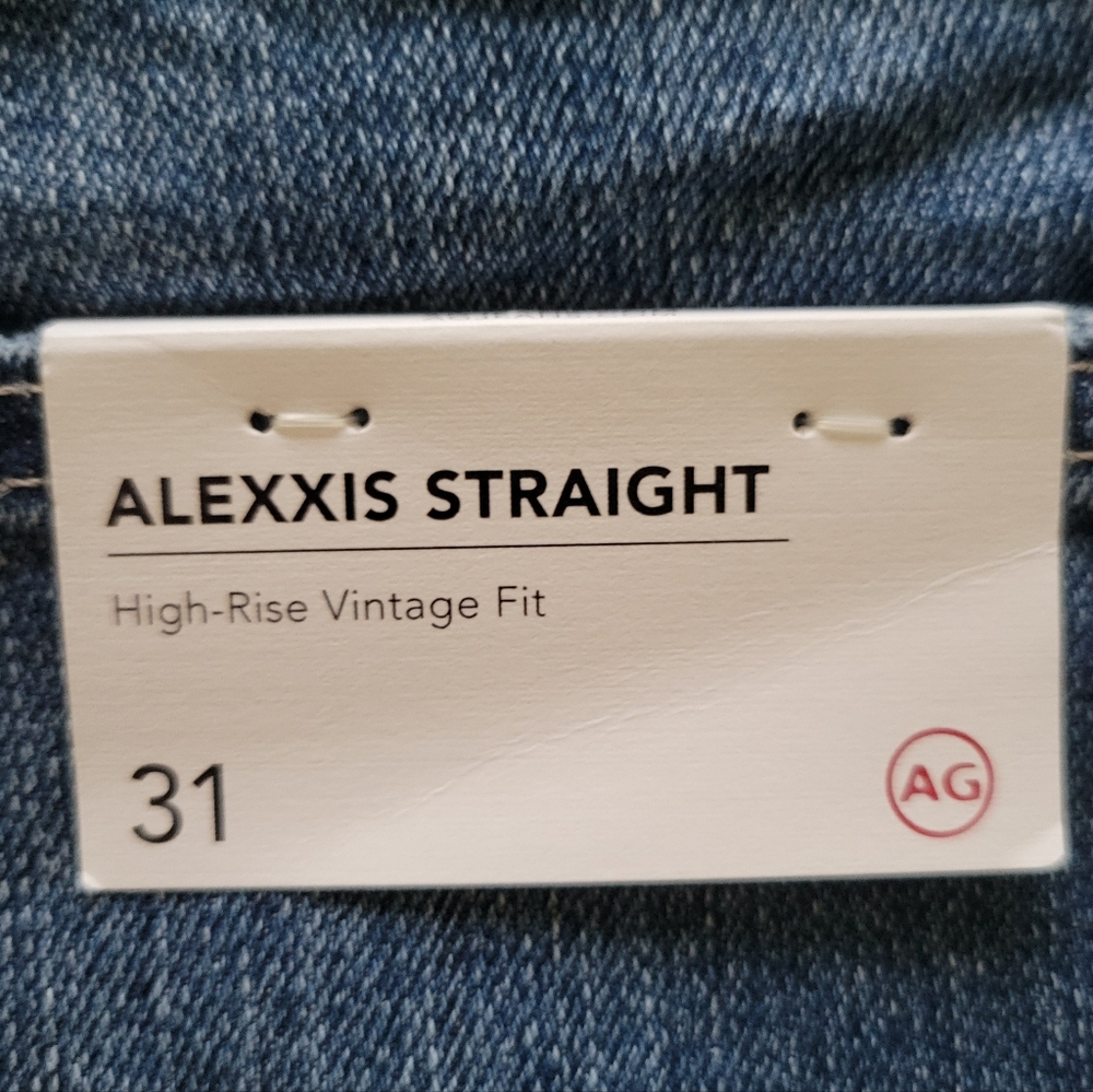 AG Adriano Goldschmied women's sz 31 Jeans. ALEXXIS straight button fly nwt - Picture 2 of 13